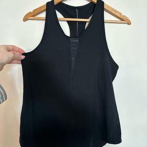 Black workout tank top